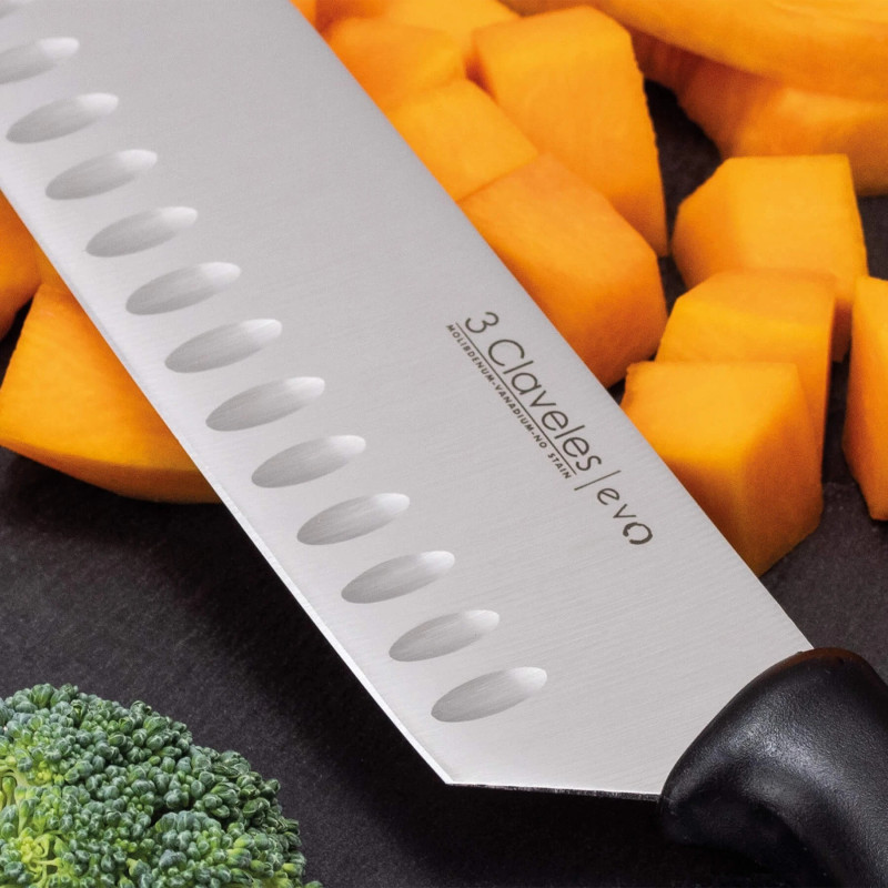 3Claveles_Cuchillo_Santoku_Alveolado_Evo