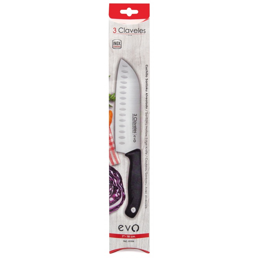 Couteau Santoku avec Alvéoles Evo