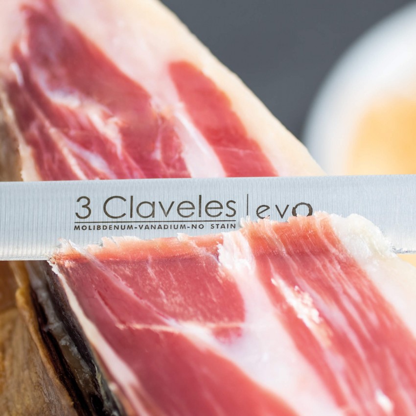 3 Claveles - HOLLOW EDGE SLICING KNIFE & SHARPENING STEEL SET
