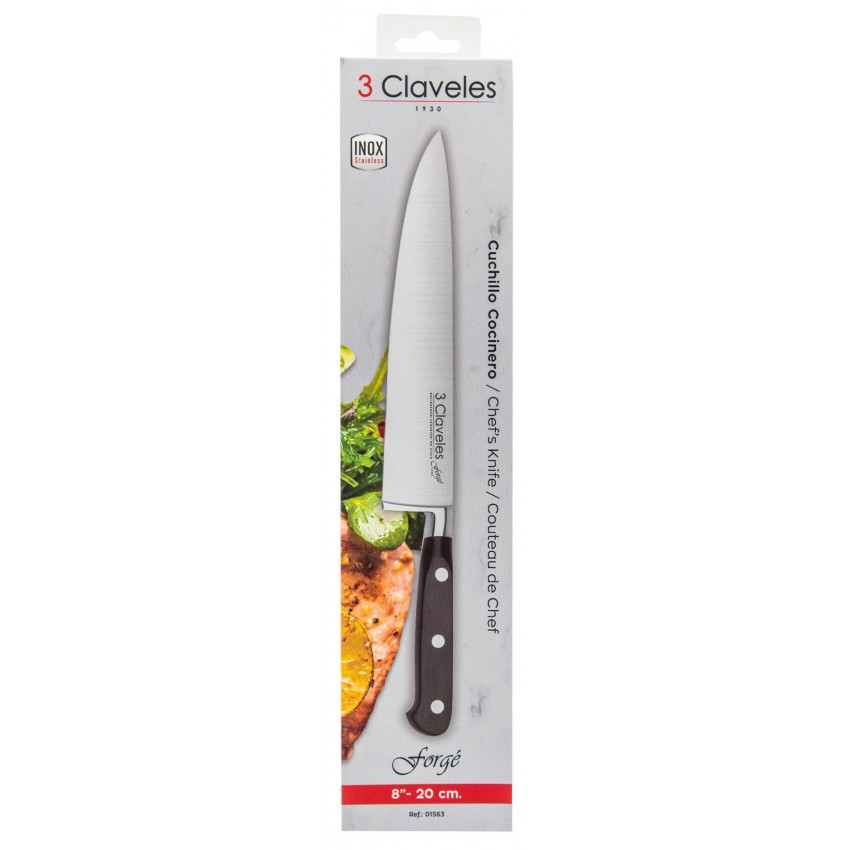 Forged Chef's Knife 20 cm 3 Claveles Icel
