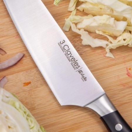 Cuchillo Chef 3 Claveles Kimura cuchillo Santoku multiusos 175mm  personalizado - Pardo Mania