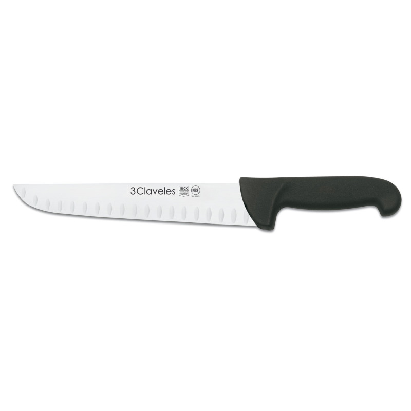 Cuchillo Carnicero Alveolado negro