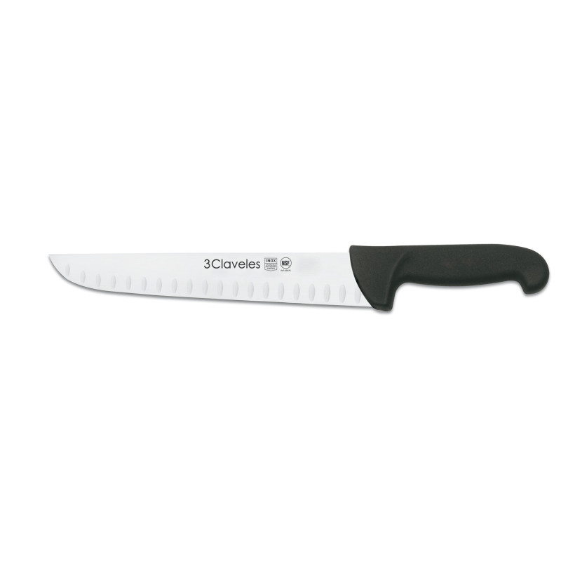 Cuchillo Carnicero Alveolado negro