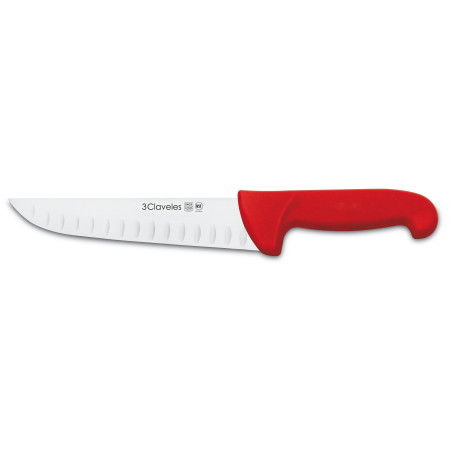 Cuchillo Carnicero Alveolado rojo
