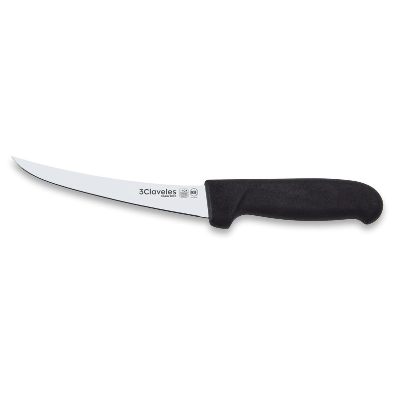Cuchillo Deshuesar Curvo Flexible negro
