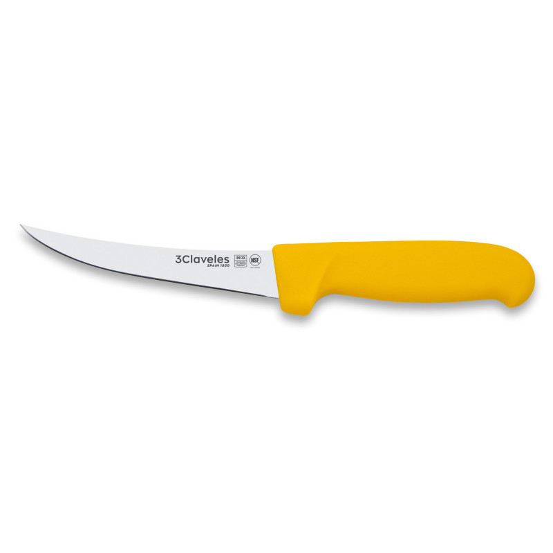 Cuchillo Deshuesar Curvo Semi-Flexible amarillo