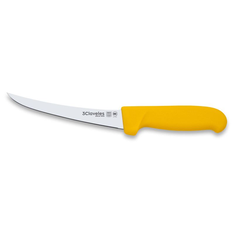 Cuchillo Deshuesar Curvo Semi-Flexible amarillo