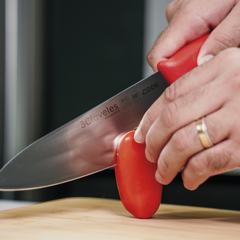 Couteau d’Office Cook Rouge 25 cm | Cuisine Professionnelle