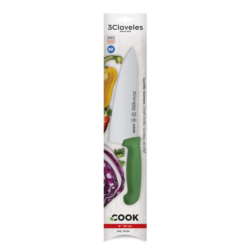 Cuchillo Cocinero Cook Verde