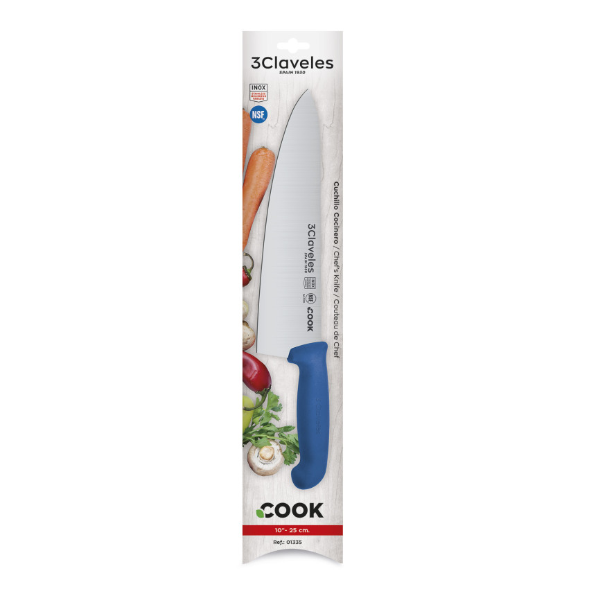Cuchillo Cocinero Cook Azul
