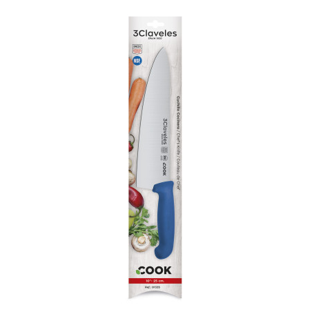 Cuchillo Cocinero Cook Azul