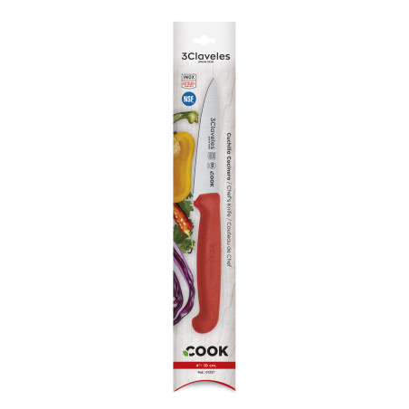 Cuchillo Cocinero Cook Rojo