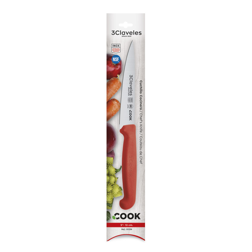Cuchillo Cocinero Cook Rojo