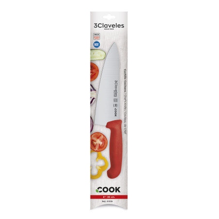 Cuchillo Cocinero Cook Rojo