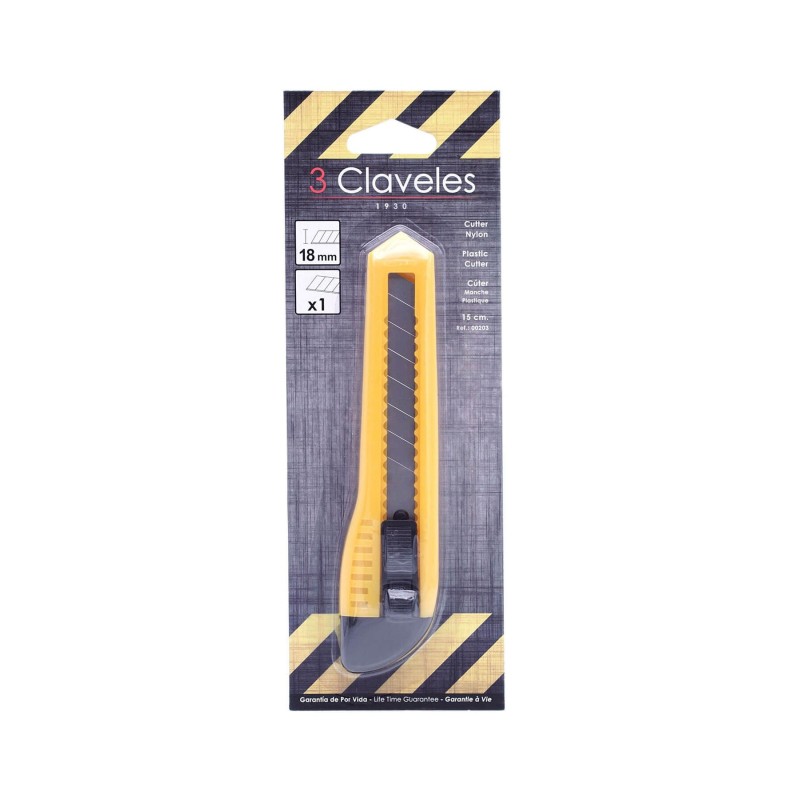 Cutter Nylon Cran de Sécurité | 3 Claveles