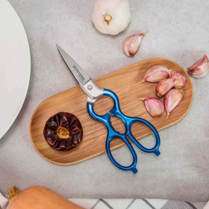 Tijera Cocina Varios Usos Azul 2