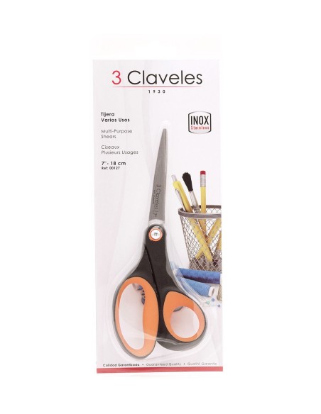 Ciseaux Plusieurs Usages Orange | 3 Claveles