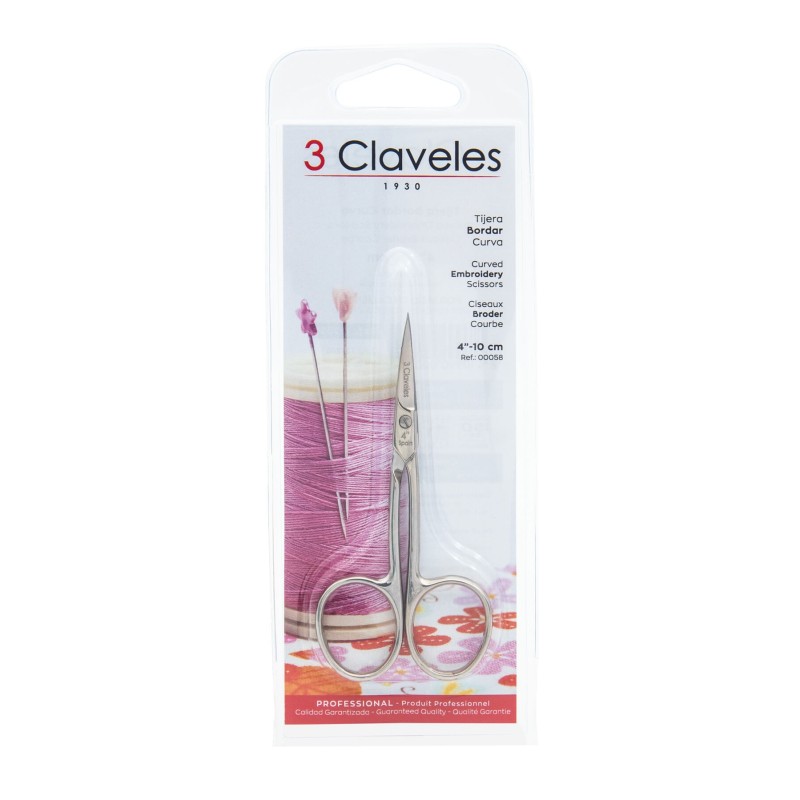 Ciseaux Broder Courbe | 3 Claveles