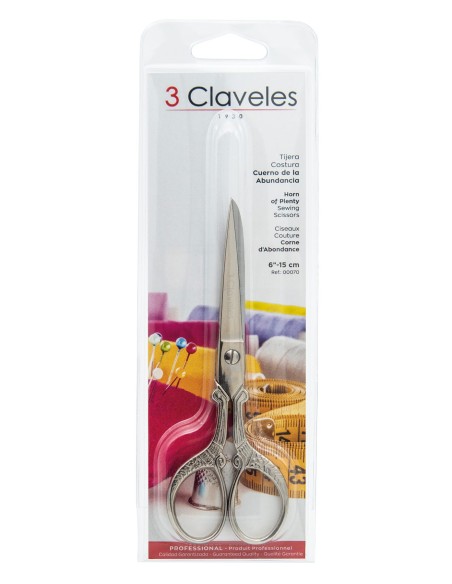 Ciseaux Couture Corne d'Abondance | 3 Claveles