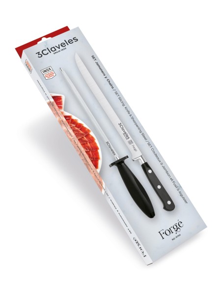 Set Couteau á Jambon Forgé et Fusil | 3 Claveles