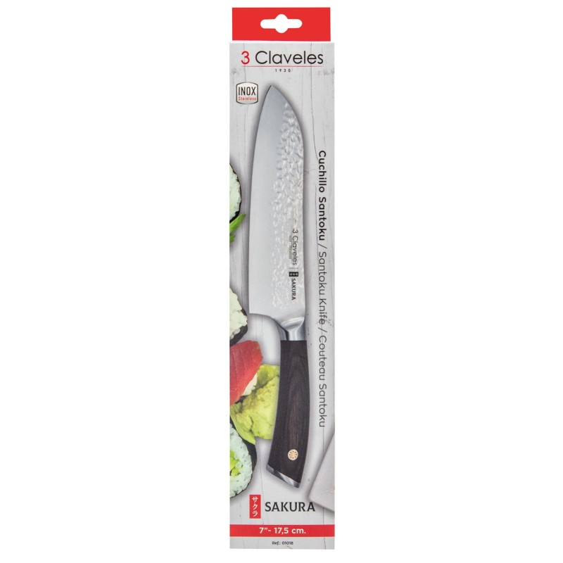 Cuchillo Santoku Sakura | 3 Claveles