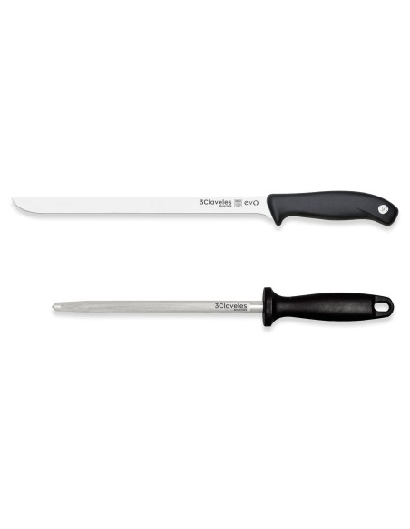 Set Couteau á Jambon Evo et Fusil | 3 Claveles