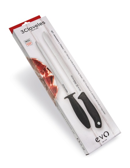 Set Couteau á Jambon Evo et Fusil | 3 Claveles