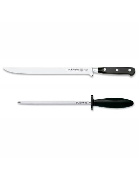 Set Couteau á Jambon Forgé et Fusil | 3 Claveles