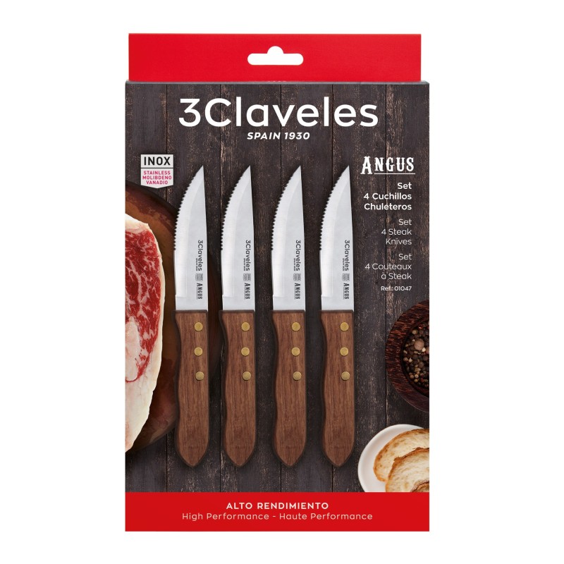 Set Angus 4 Steak Knife | 3 Claveles