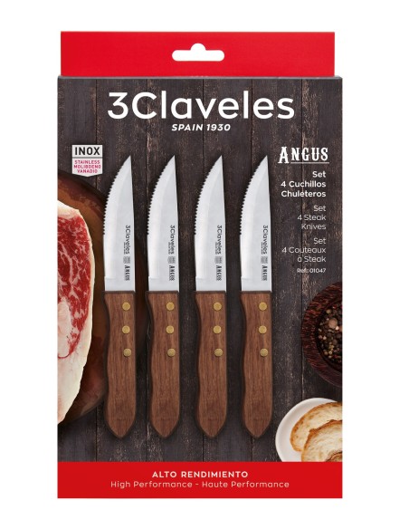 Set Angus 4 Steak Knife | 3 Claveles