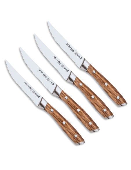 Set 4 Couteaux à Steak Kobe | 3 Claveles