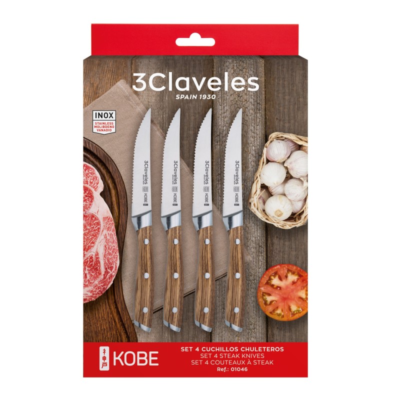 Set Kobe 4 Steak Knife | 3 Claveles