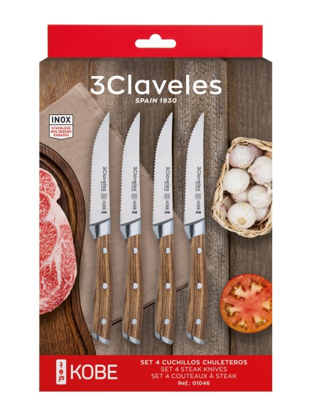 Set Kobe 4 Steak Knife | 3 Claveles