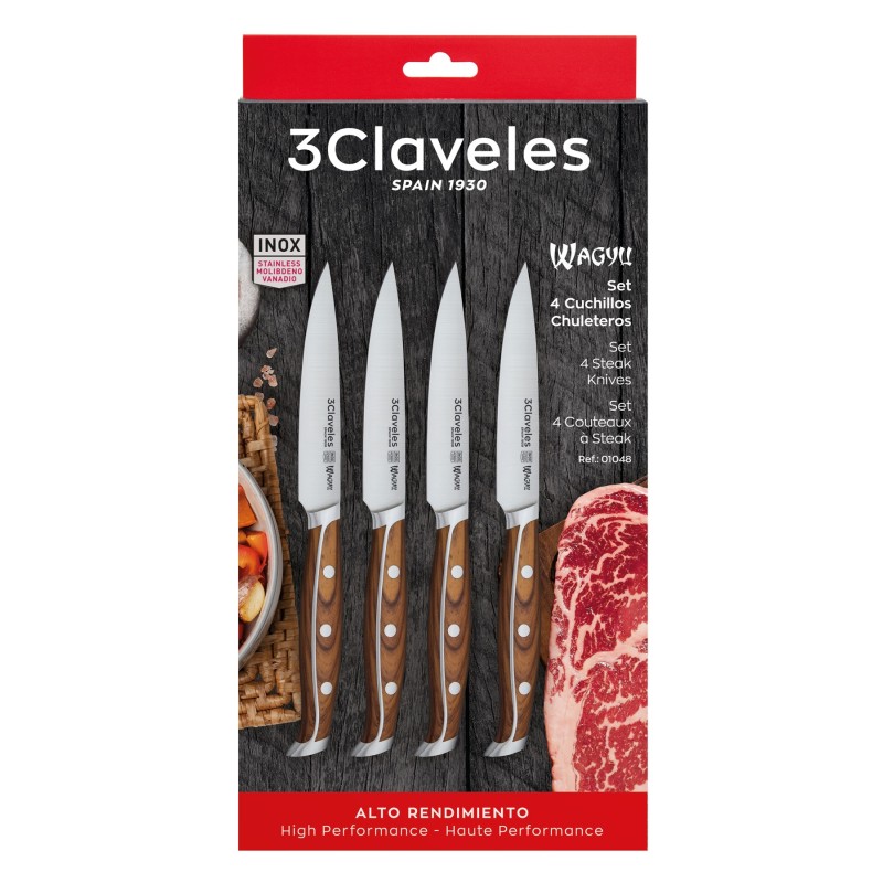 Set 4 Wagyu Steak Knife | 3 Claveles