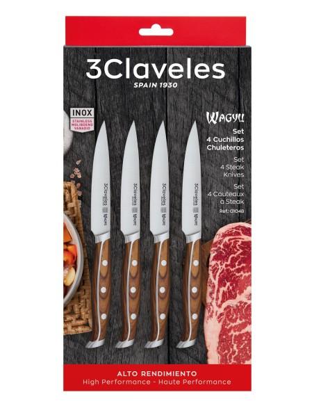 Set 4 Wagyu Steak Knife | 3 Claveles