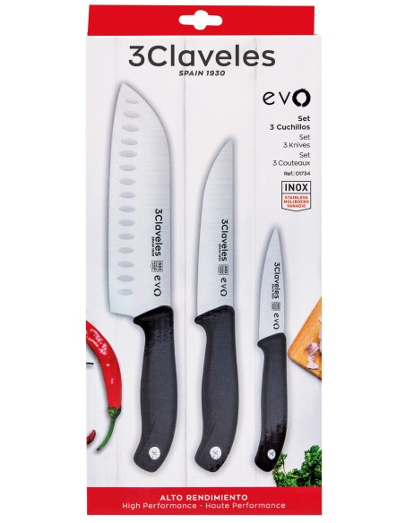 Set 3 Evo Kitchen Knives