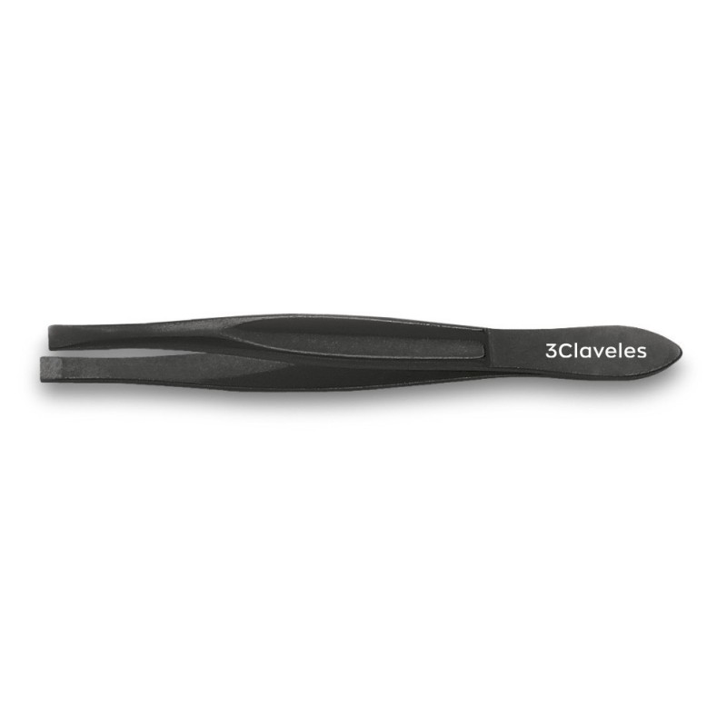 Pince à épiler Droite Noire | 3 Claveles