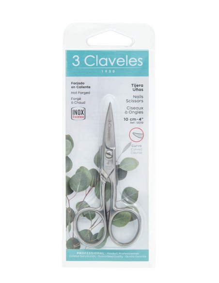 Stainless Steel Curved Nail Scissors forged | 3 Claveles