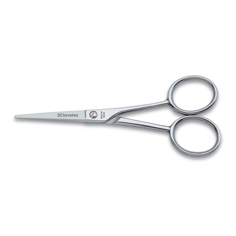 Stainless Steel Straight Mustache Scissors forged | 3 Claveles