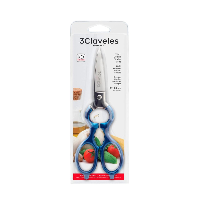 Tijera Cocina Varios Usos Azul
