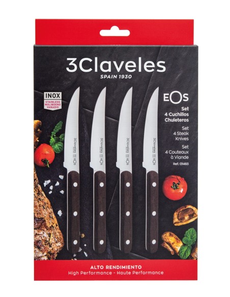 Set 4 Steak Knife Eos | 3 Claveles